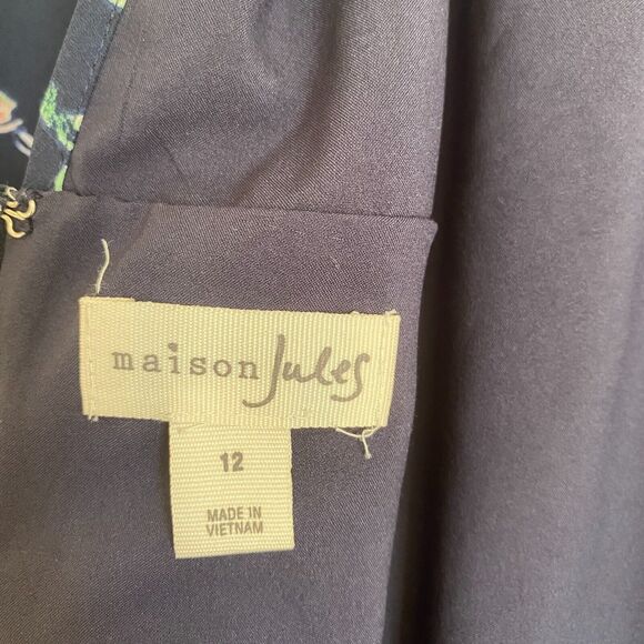 Maison Jules Maxi Floral Dress L Halter Flowing LinedCottagecore Retro Coquette - Picture 6 of 6